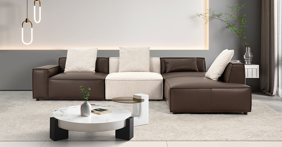 玛丽莲真皮沙发